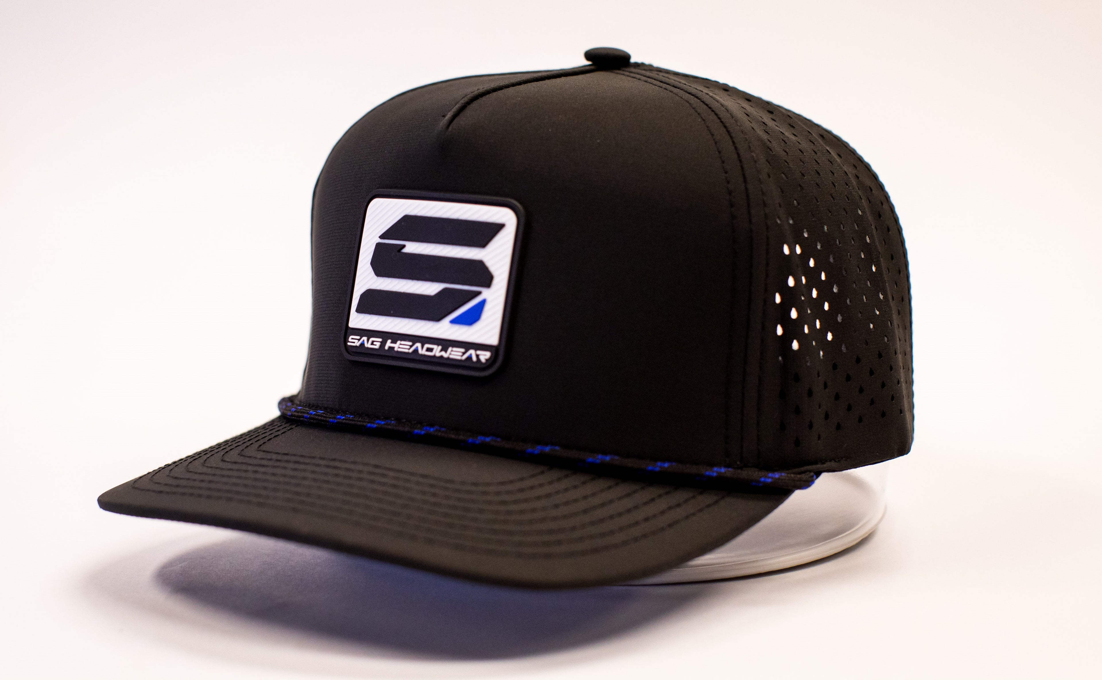 Black/Blue SAG Headwear Square Logo