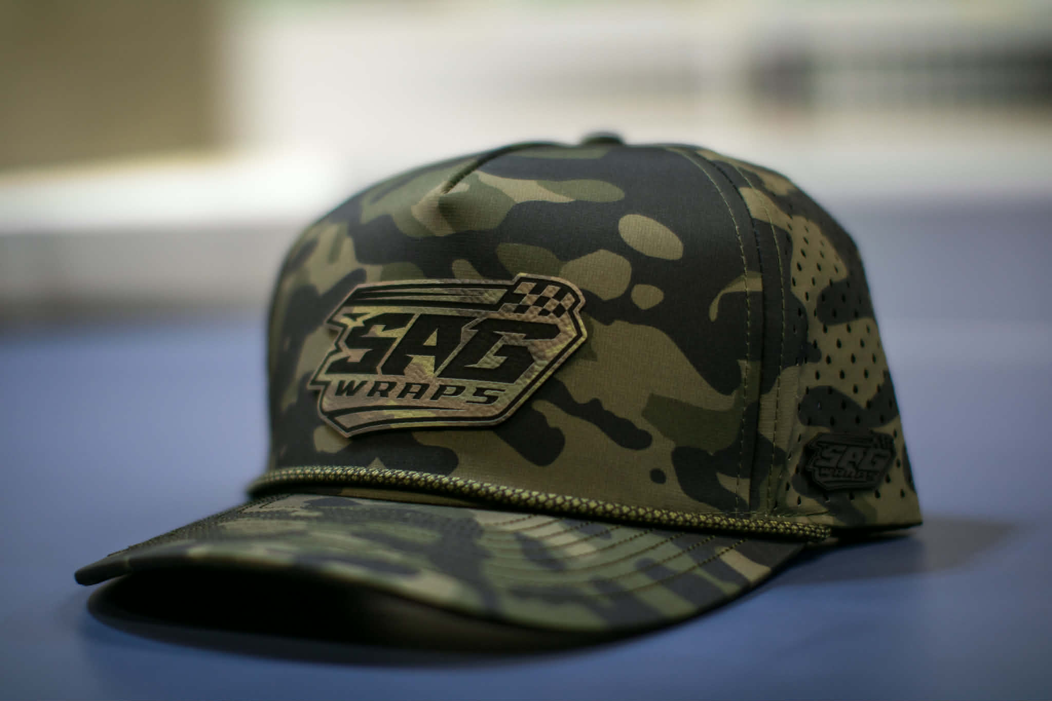 Custom Performance Hats - Leather Logos