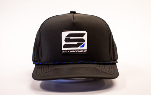 Black/Blue SAG Headwear Square Logo