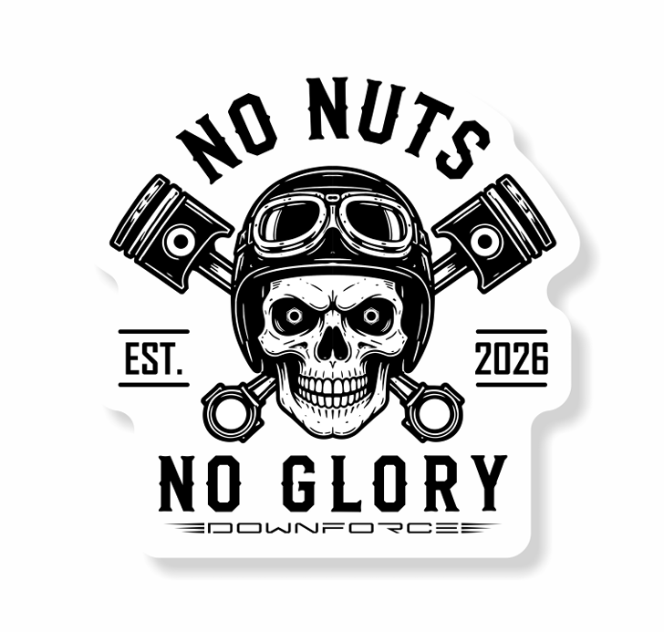 Downforce Danny No Nuts, No Glory Decal