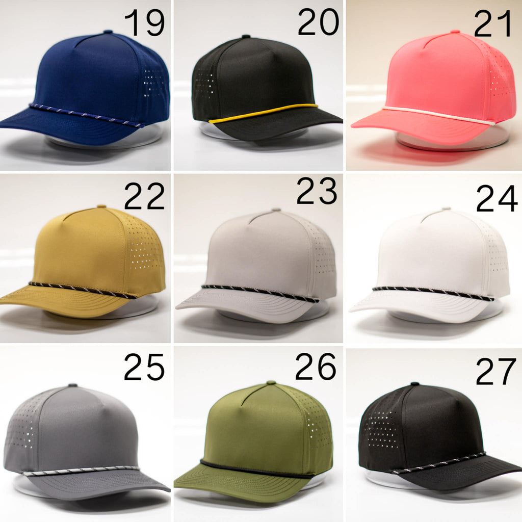 Custom Performance Hats - Acrylic Logos